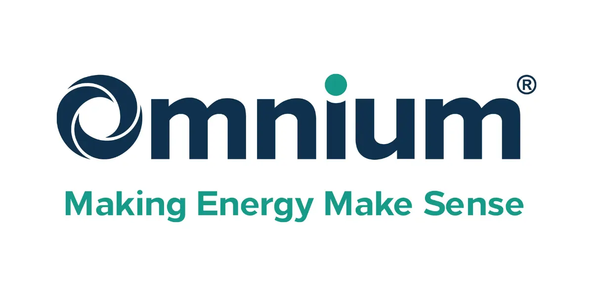 Automated energy management - Omnium logo with a swirl design to the left of the word omnium and the tagline Making Energy Make Sense written below in green text. Automated energy management - Omnium logo with a swirl design to the left of the word omnium and the tagline Making Energy Make Sense written below in green text.